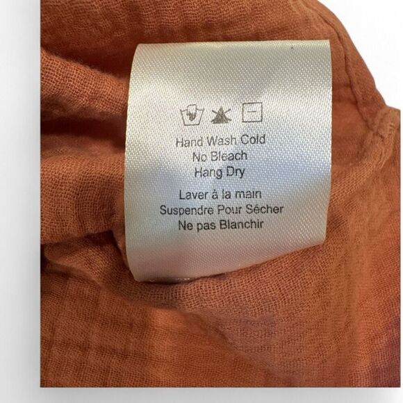 Heartloom Women's Button Front Gauzy Belted Isadora Shirt Dress Clay Medium NWT - Picture 11 of 11